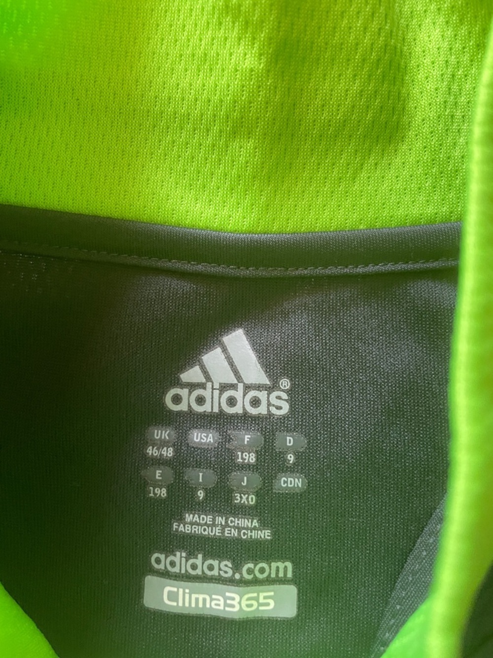 adidas Real Madrid Black White Training Top with Neon Green Trim - Picture 5 of 6